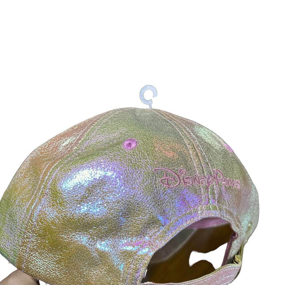 Disney NEW Earidescent Iridescent Mickey Embroidered Baseball Cap Hat Pink OS - Picture 5 of 8